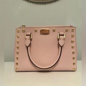 Michael Kors, Kellen studded saffiano leather crossbody, pink